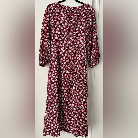 Ann Taylor Floral Maxi Dress - Burgundy, Pink and White - Picture 7 of 7